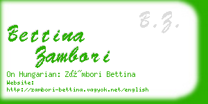 bettina zambori business card